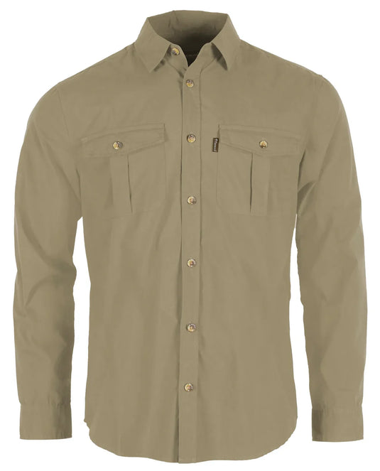 Pinewood InsectSafe Poplin L/S Shirt Men, sandstone