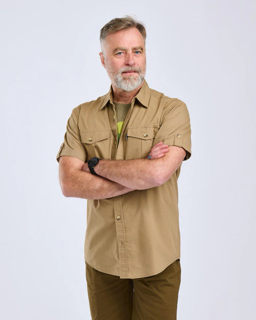 Pinewood Safari S/S Shirt Men, sandstone