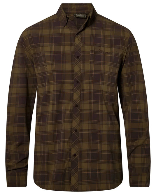 Pinewood Abisko Trekking InsectSafe L/S Shirt Men, d.olive/d.sandstone