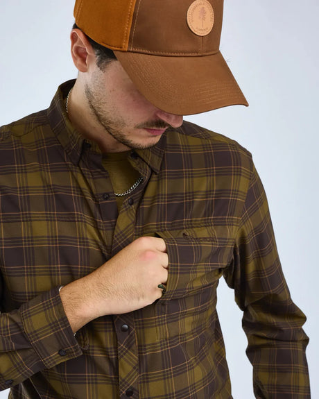 Pinewood Abisko Trekking InsectSafe L/S Shirt Men, d.olive/d.sandstone