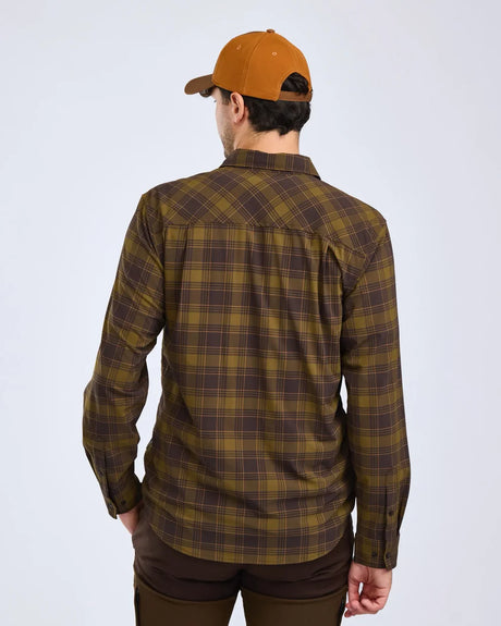 Pinewood Abisko Trekking InsectSafe L/S Shirt Men, d.olive/d.sandstone