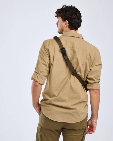 Pinewood InsectSafe Poplin L/S Shirt Men, sandstone