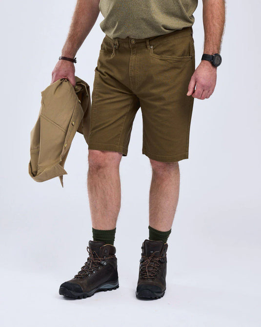 Pinewood Värnamo Vintage Canvas Shorts Men, olive brown