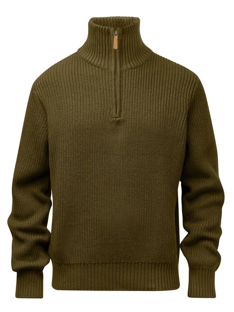 Pinewood Philip Knitted Sweater Men, olive green