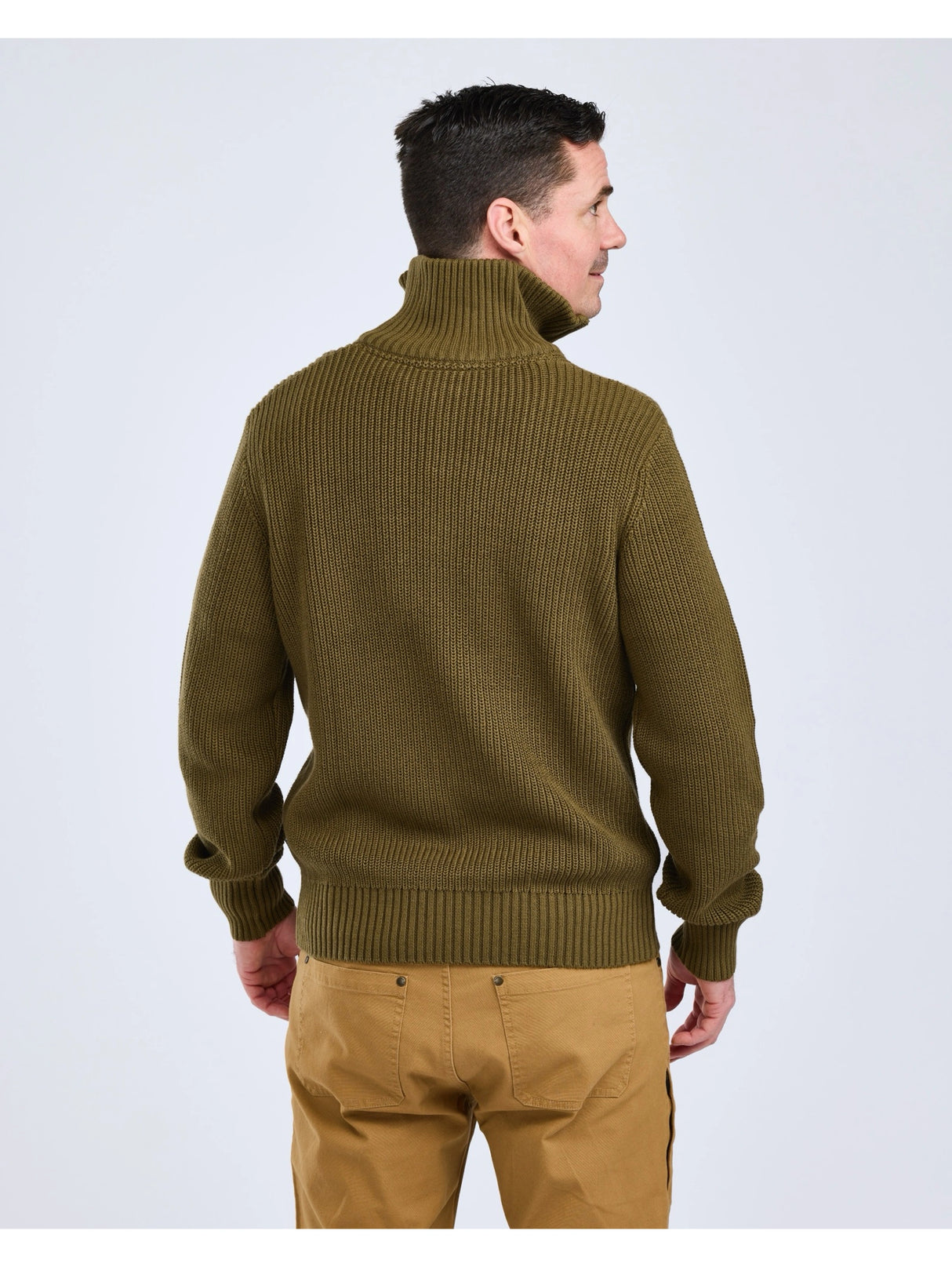 Pinewood Philip Knitted Sweater Men, olive green