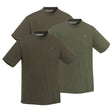 Pinewood 3-pack T-shirt, Green/H.Brown/Khaki