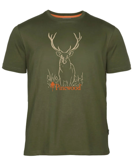 Pinewood Red Deer T-shirt, Green -26