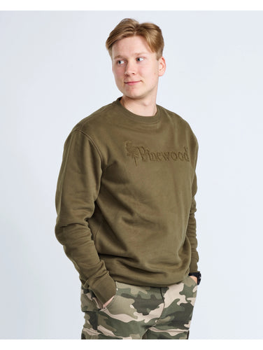 Pinewood Värnamo Logo Sweater, dark green