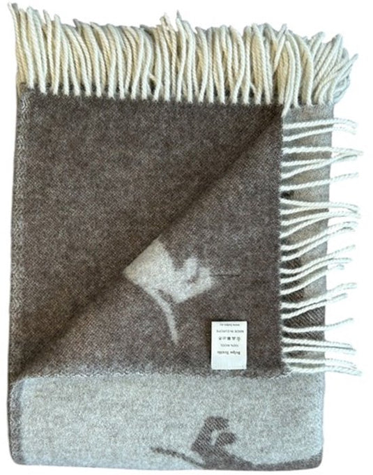 Plaid met teckels, brown melange/beige melange