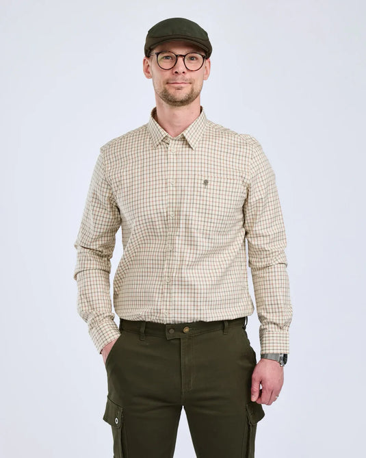 Pinewood Nydala Grouse Shirt M, off white/green