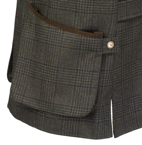 Laksen Willow Leith Tweed Shooting Vest, willow
