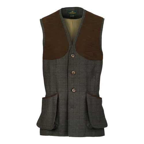 Laksen Willow Leith Tweed Shooting Vest, willow