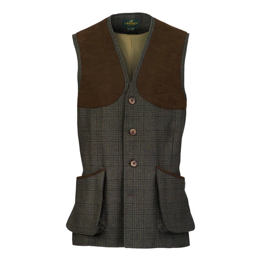 Laksen Willow Leith Tweed Shooting Vest, willow