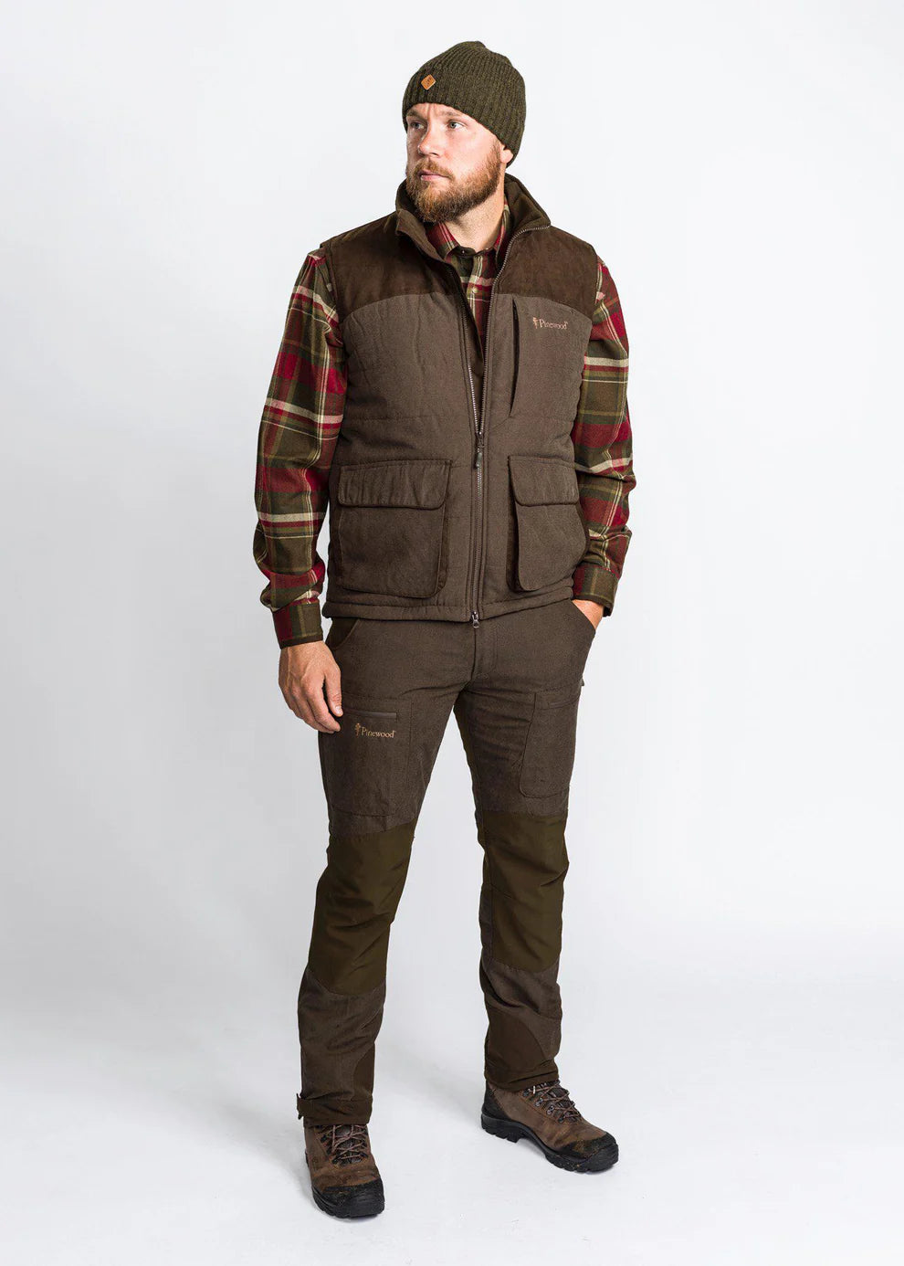 Pinewood Furudal Caribou Hunt Trousers, suède brown/dark olive