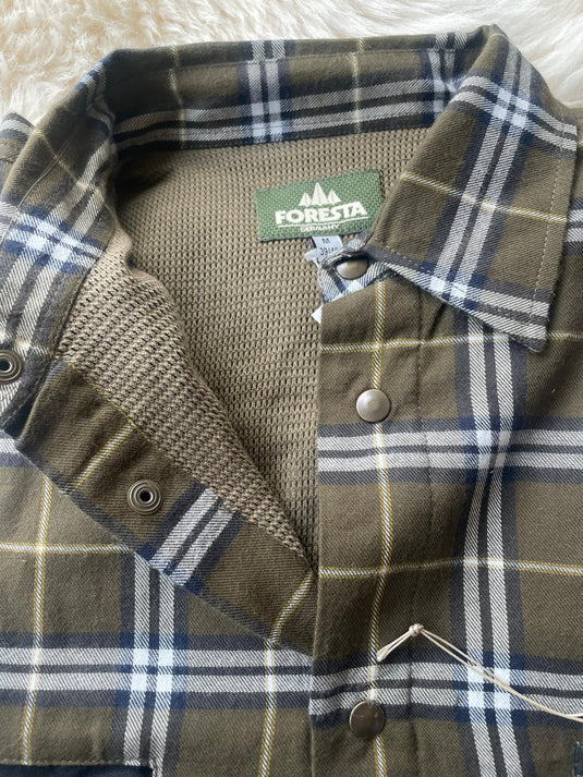 Foresta Klimaatfunctie Shirt, 60-5080K, geruit, olive