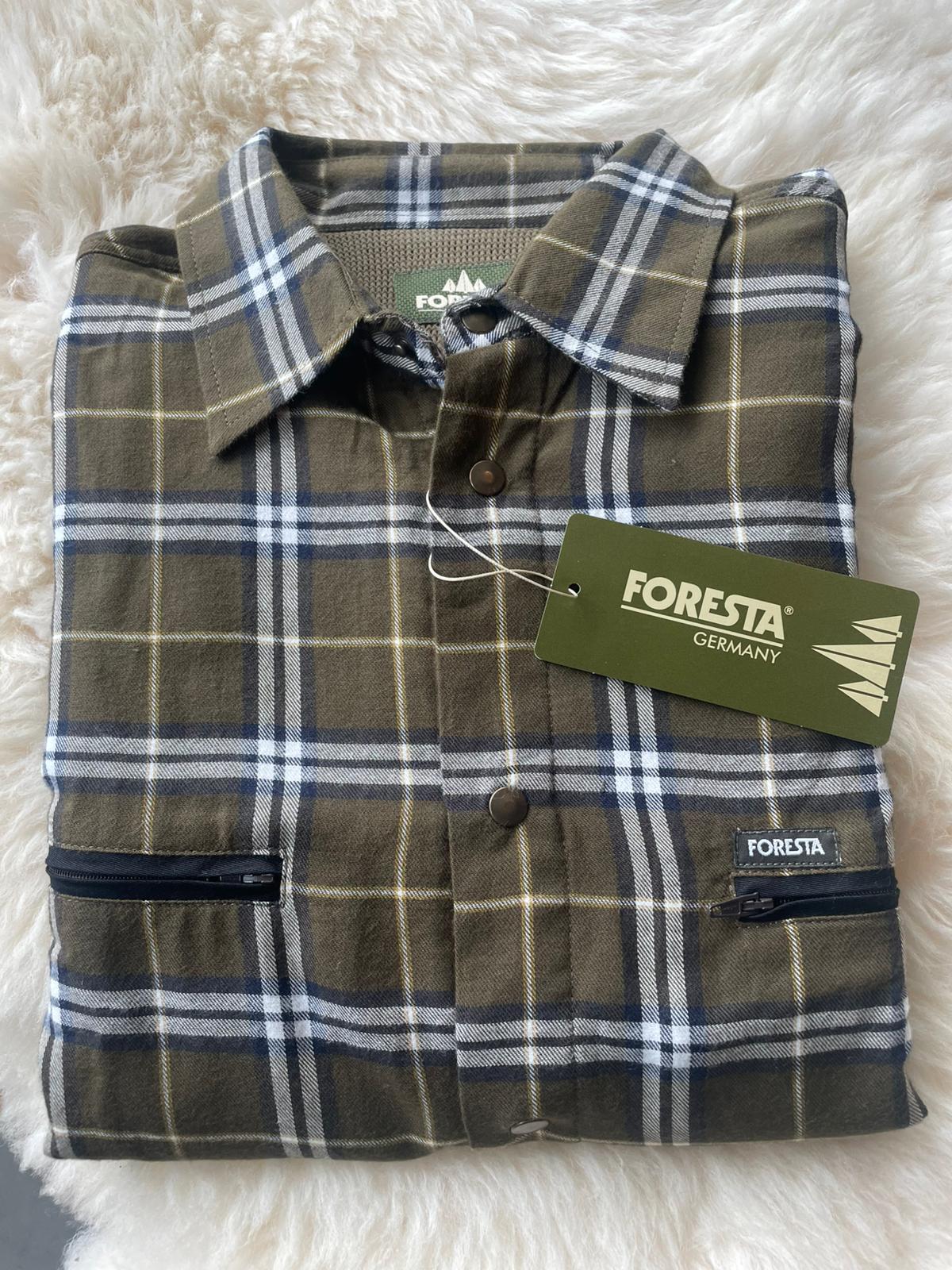 Foresta Klimaatfunctie Shirt, 60-5080K, geruit, olive