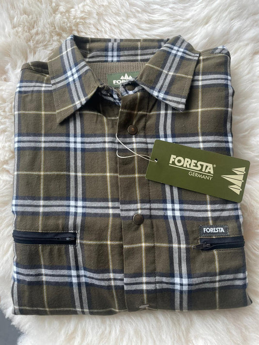 Foresta Klimaatfunctie Shirt, 60-5080K, geruit, olive