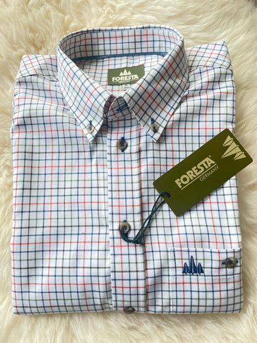 Foresta heren overhemd, geruit, white/orange/blue/green, 60-5075