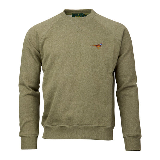 Laksen True Pheasant Logo Sweatshirt, olive melange