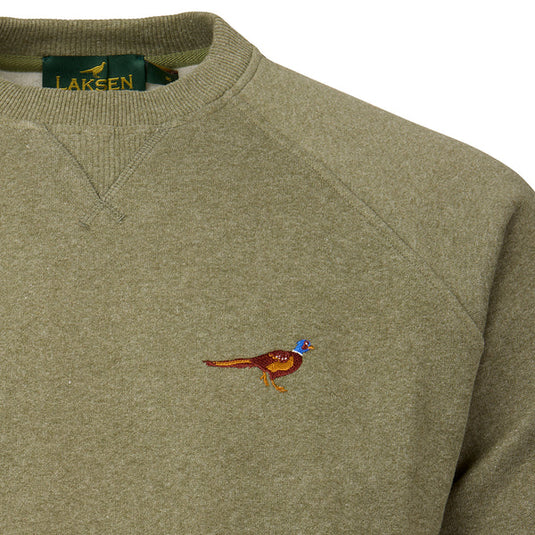 Laksen True Pheasant Logo Sweatshirt, olive melange