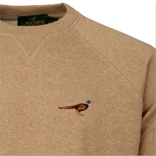 Laksen True Pheasant Logo Sweatshirt, camel melange