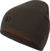 Härkila Reversible Beanie, shadow brown/rustique clay