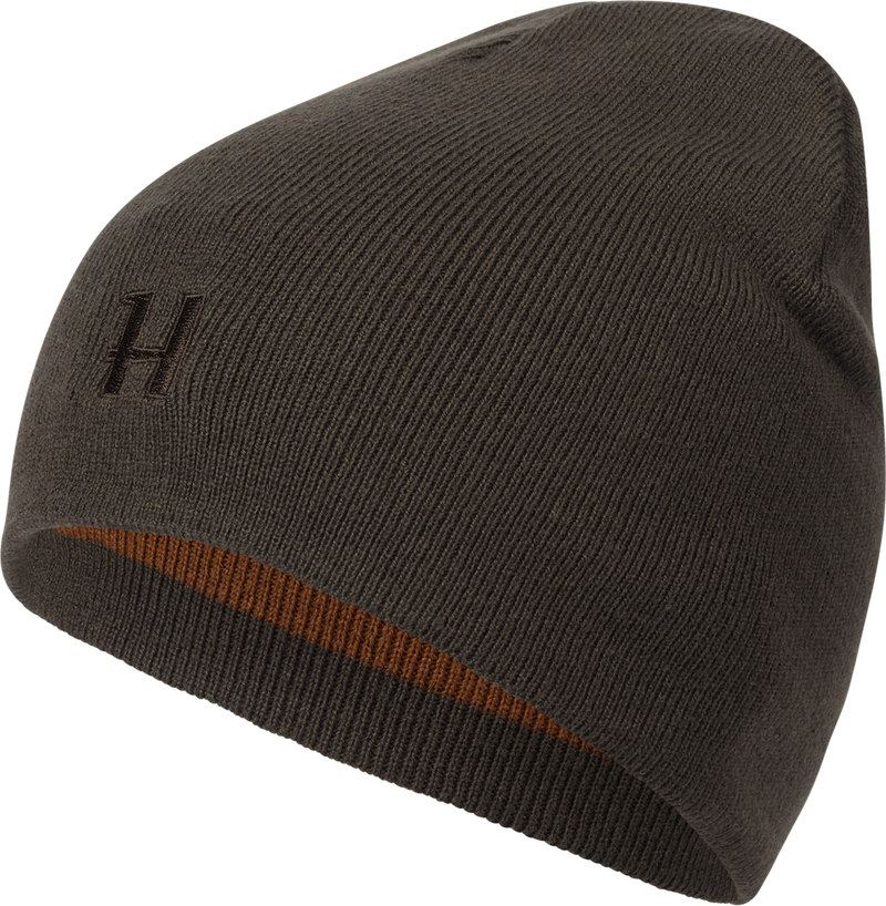 Afbeelding laden in Galerijviewer, Härkila Reversible Beanie, shadow brown/rustique clay

