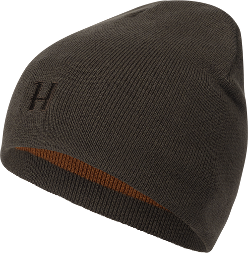 Härkila Reversible Beanie, shadow brown/rustique clay