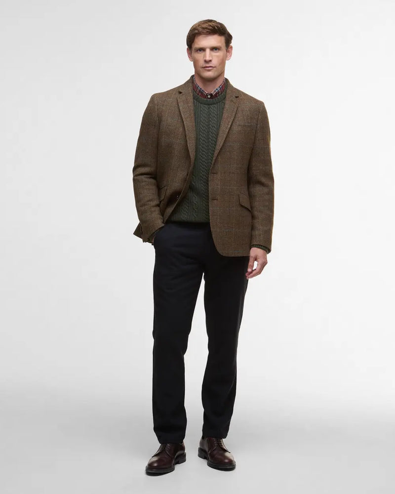 Afbeelding laden in Galerijviewer, Barbour Sullivan Moons Check Blazer, brown
