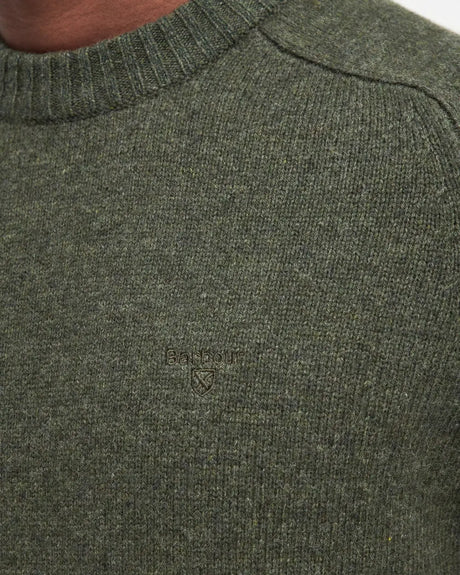 Barbour Grangetown Crew Neck Sweater, mid olive