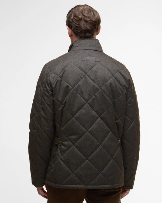 Barbour Winter Shoveler Quilted Jacket, dark olive