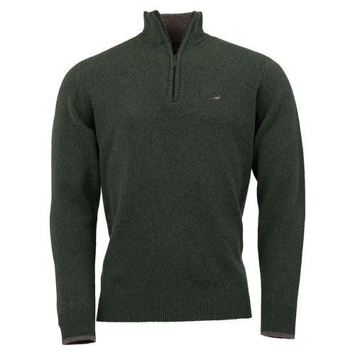 Laksen Brompton Zip Neck, loden