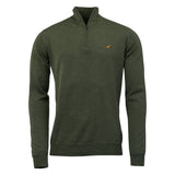 Laksen Norfolk, merino herentrui met rits, woody