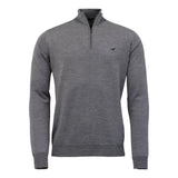 Laksen Norfolk, merino herentrui met rits, overcast