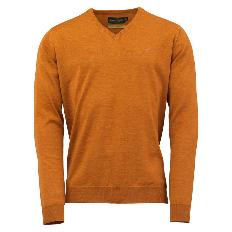 Afbeelding laden in Galerijviewer, Laksen Sussex V-Neck, mustard
