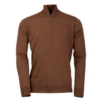 Laksen Norfolk, merino herentrui met rits, rum