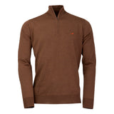 Laksen Norfolk, merino herentrui met rits, rum