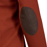 Laksen Sussex, merino herentrui met V-hals, burnt orange