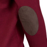 Laksen Sussex, merino herentrui met V-hals, bordeaux