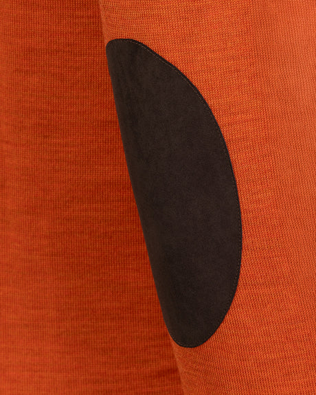 Sussex V-Neck Merino Sweater - Orange