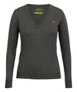 Camilla V-neck Merino Sweater - Loden Green