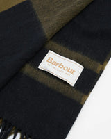 Barbour Maxine Tartan Scarf, black/olive