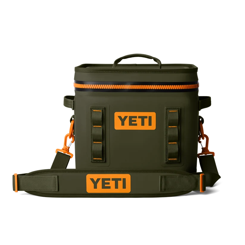 Yeti Hopper Flip 12, soft koeltas, olive/king crab orange