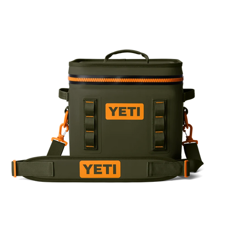 Yeti Hopper Flip 12, soft koeltas, olive/king crab orange