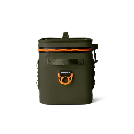 Yeti Hopper Flip 12, soft koeltas, olive/king crab orange