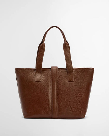 Barbour Alder Leather Tote Bag, brown