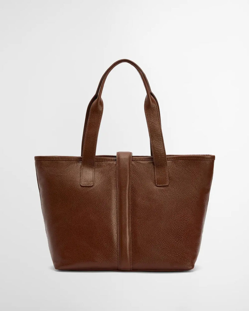 Afbeelding laden in Galerijviewer, Barbour Alder Leather Tote Bag, brown
