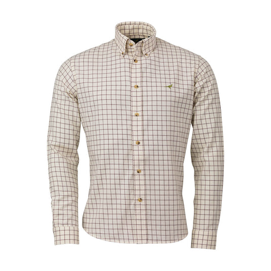 Laksen Bart Cotton Wool Shirt, brown/light pink