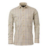 Laksen Axel Sporting Stretch Shirt, mustard/brownie/cornflower/forest