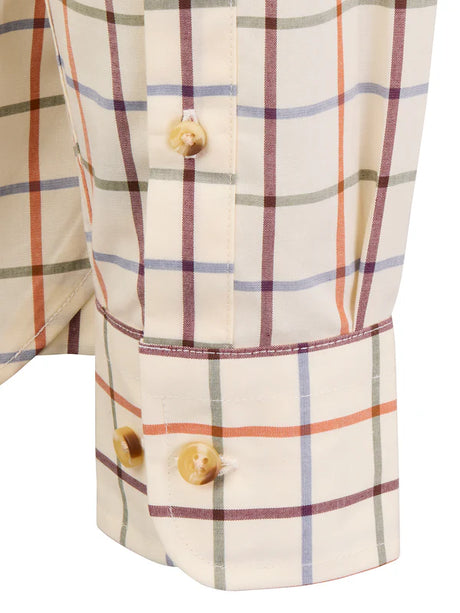Laksen Dawson, Sporting Stretch Shirt, burnt orange/cornflower/bordeaux/forest
